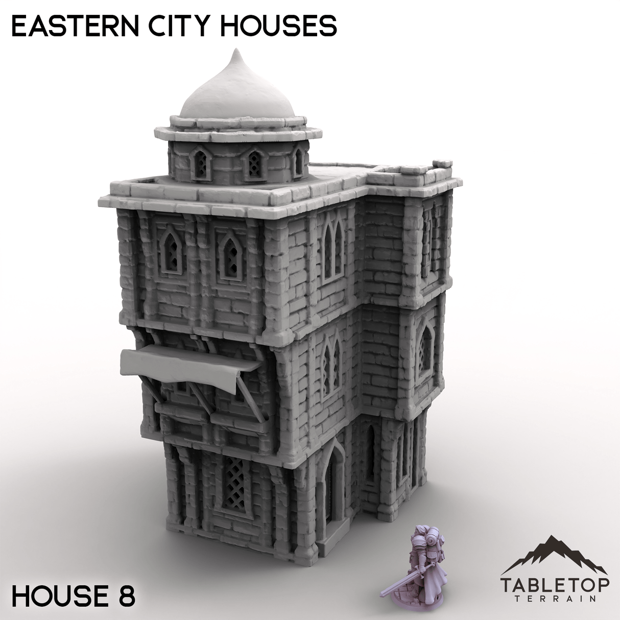 Tabletop Terrain Building House 8 / 32mm Eastern City Houses