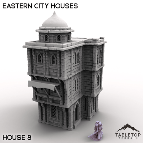 Tabletop Terrain Building House 8 / 32mm Eastern City Houses
