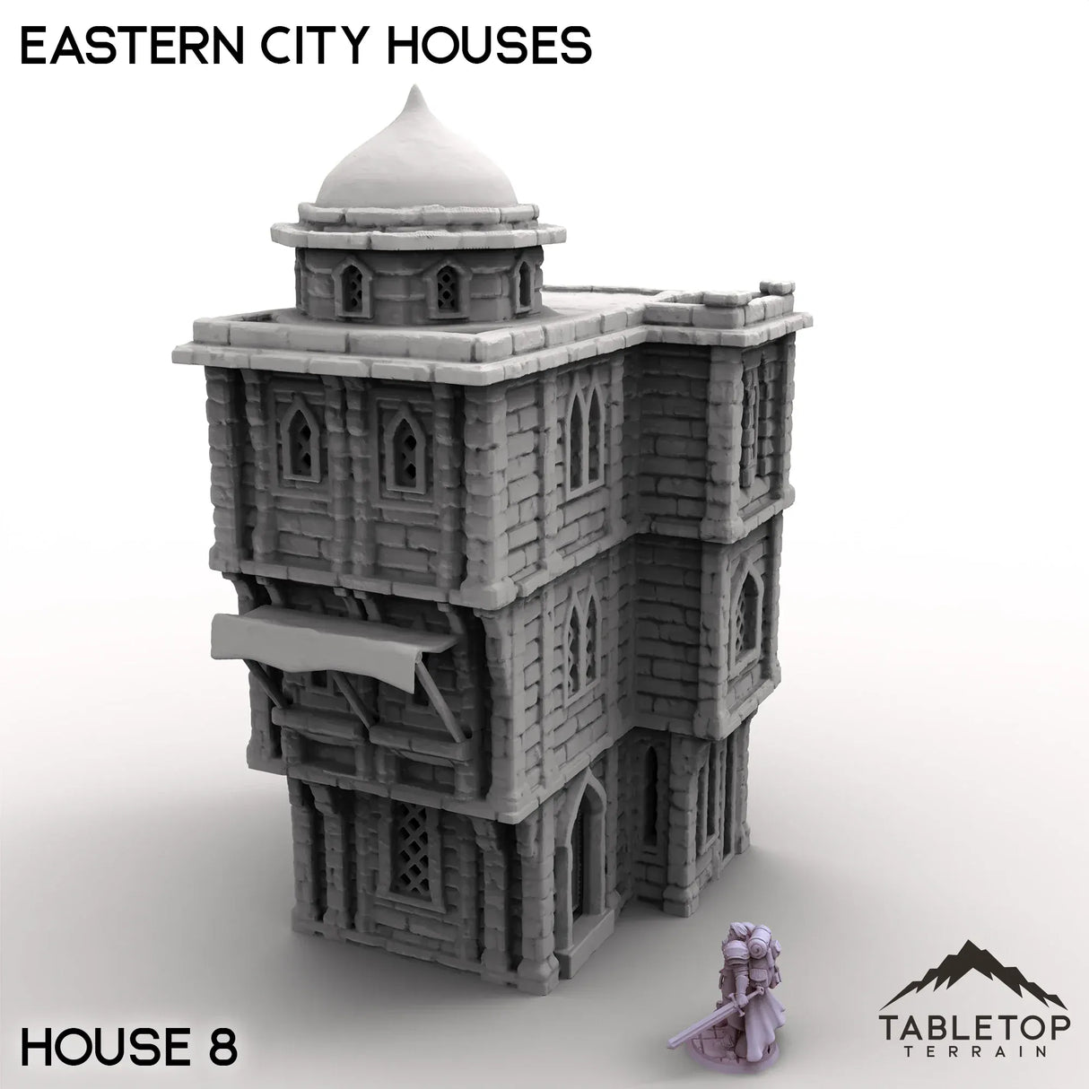 Tabletop Terrain Building House 8 / 32mm Eastern City Houses