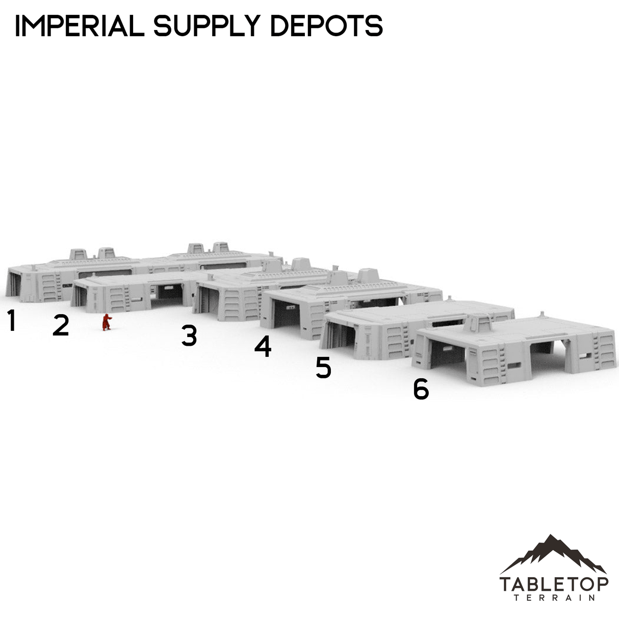 Tabletop Terrain Building Imperial Supply Depots - Imperial Base Builder