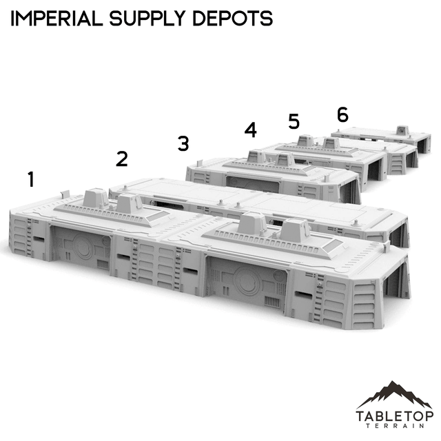 Tabletop Terrain Building Imperial Supply Depots - Imperial Base Builder