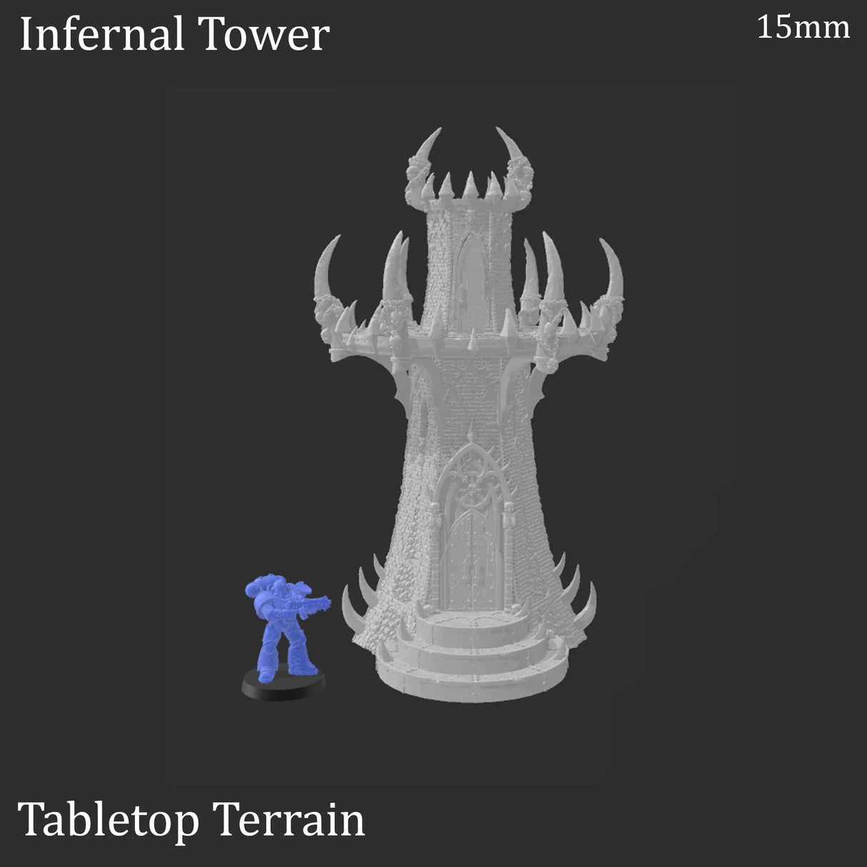 Tabletop Terrain Building Infernal Tower - Fantasy Demon Building