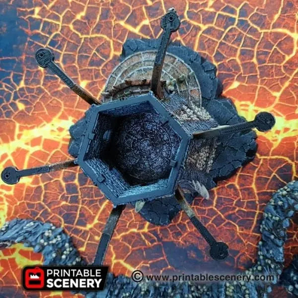 Tabletop Terrain Building Infernal Tower - Fantasy Demon Building