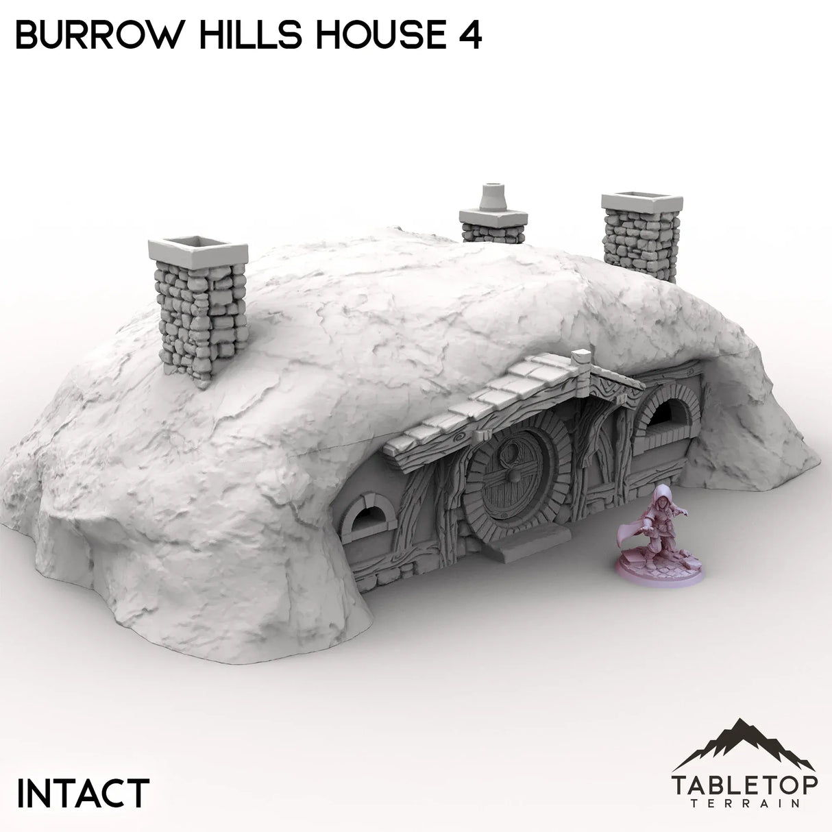 Tabletop Terrain Building Intact / 32mm Burrow Hills House 4