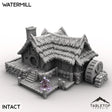 Tabletop Terrain Building Intact / 32mm Halfling Village Watermill