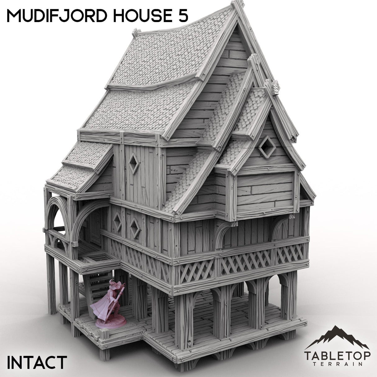 Tabletop Terrain Building Intact / 32mm Mudifjord House 5