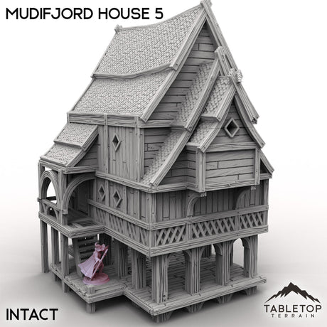 Tabletop Terrain Building Intact / 32mm Mudifjord House 5