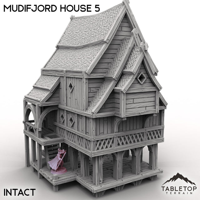 Tabletop Terrain Building Intact / 32mm Mudifjord House 5