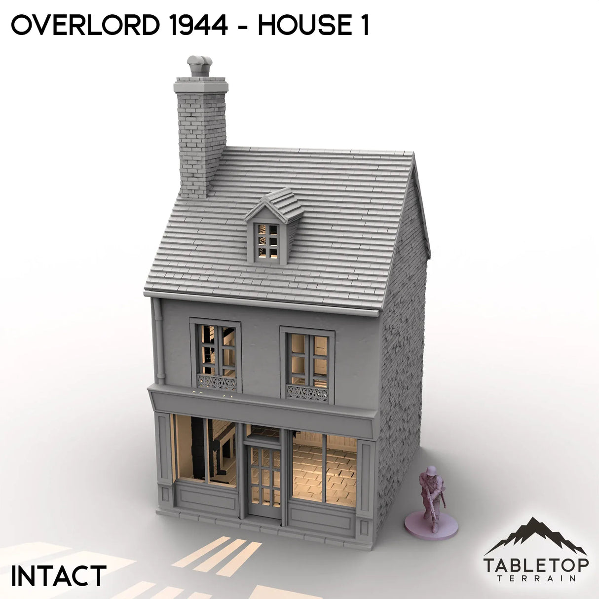 Tabletop Terrain Building Intact / 32mm Overlord 1944 - House 1