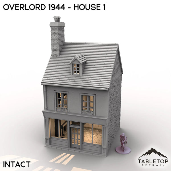 Tabletop Terrain Building Intact / 32mm Overlord 1944 - House 1