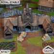 Tabletop Terrain Building Intact / 32mm Royal Stable - Kingdom of Saxonia