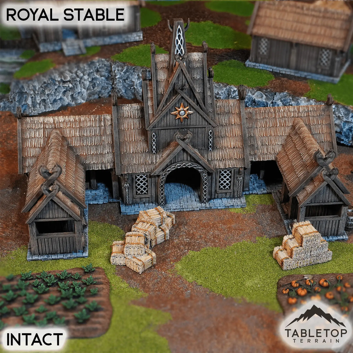 Tabletop Terrain Building Intact / 32mm Royal Stable - Kingdom of Saxonia