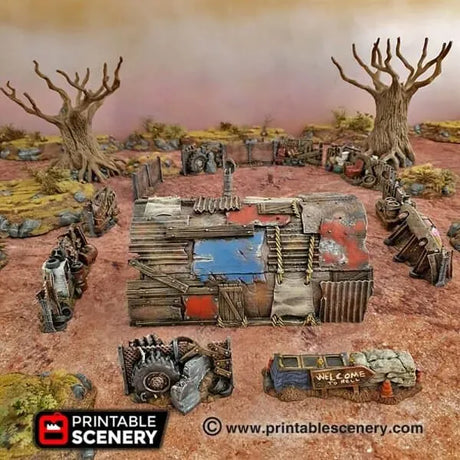 Tabletop Terrain Building Isolation Bunker - Apocalyptic Building