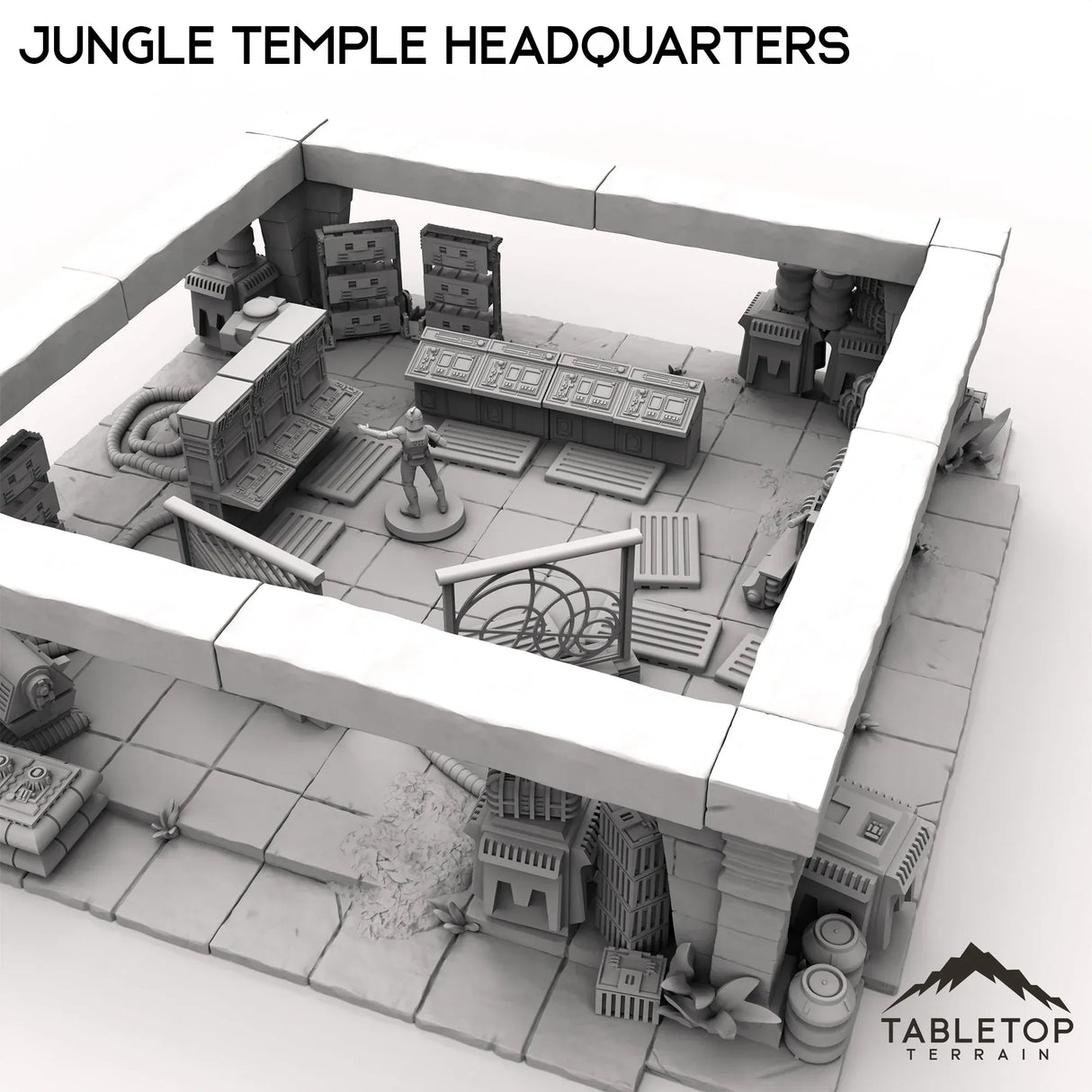Tabletop Terrain Building Jungle Temple Headquarters