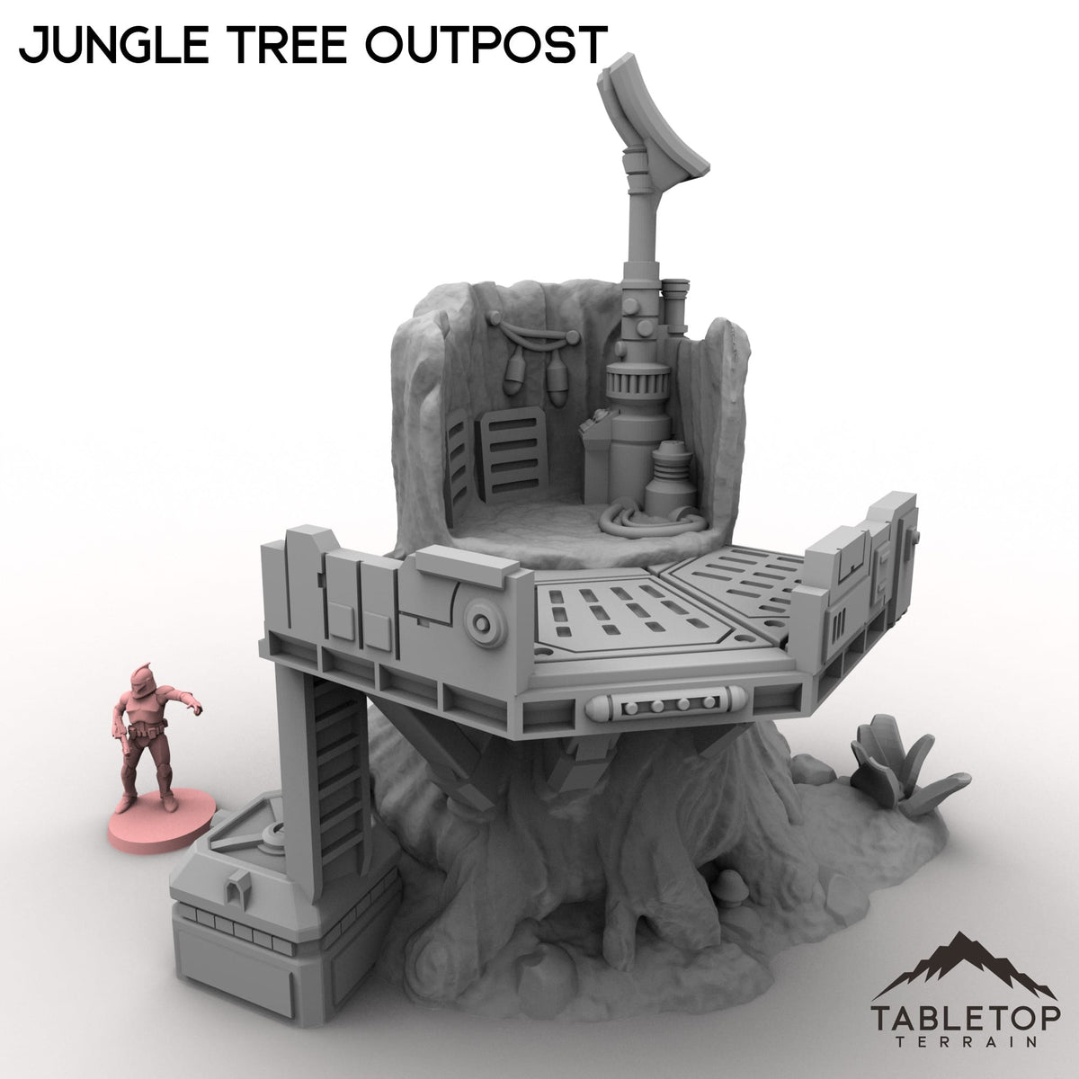 Tabletop Terrain Building Jungle Tree Outpost