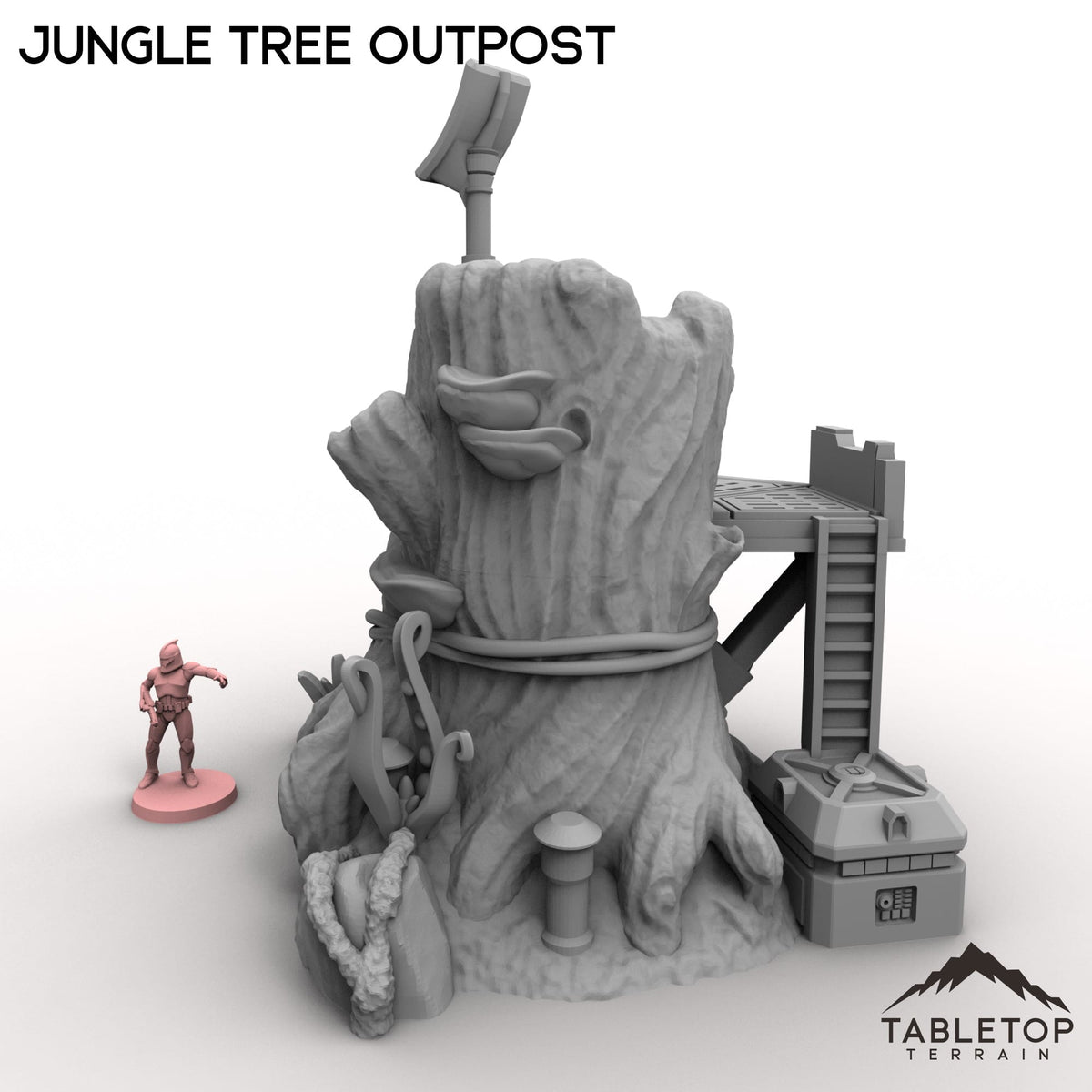 Tabletop Terrain Building Jungle Tree Outpost