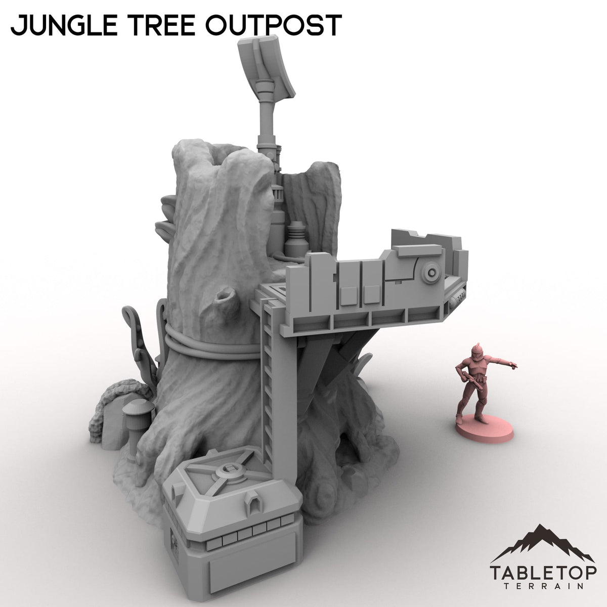 Tabletop Terrain Building Jungle Tree Outpost