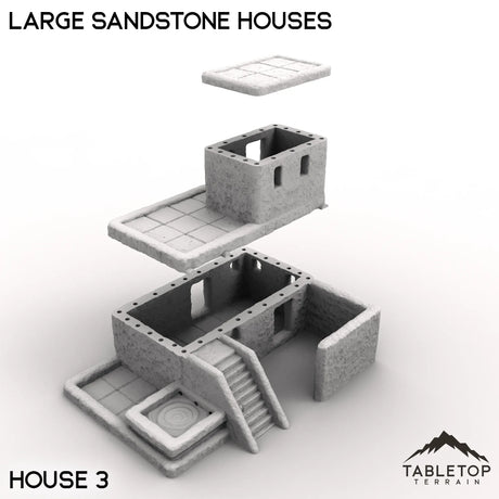 Tabletop Terrain Building Large Sandstone Houses