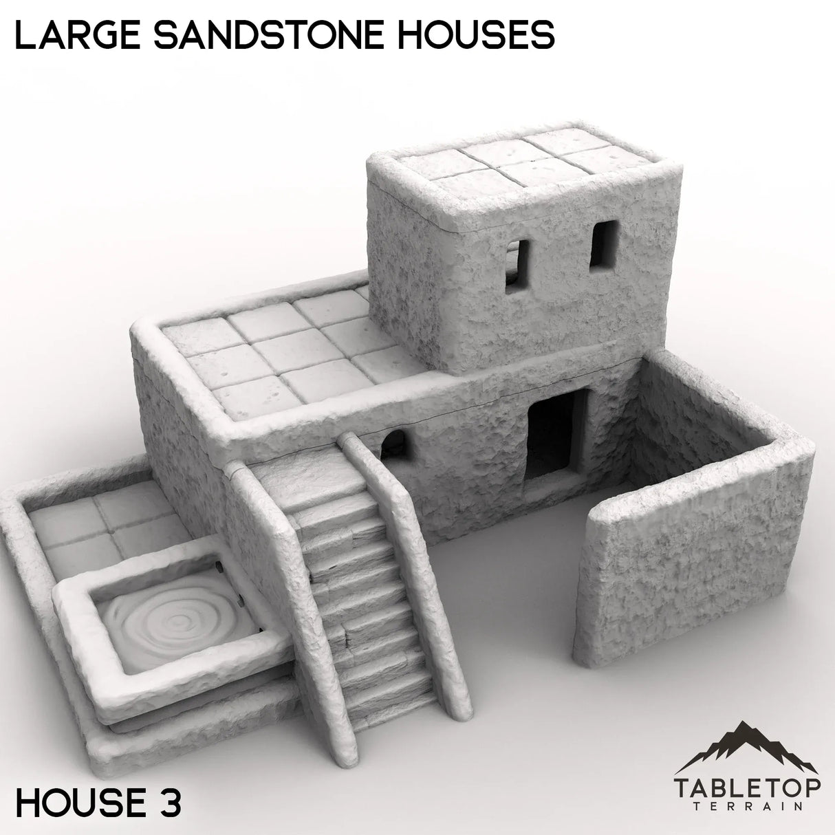 Tabletop Terrain Building Large Sandstone Houses