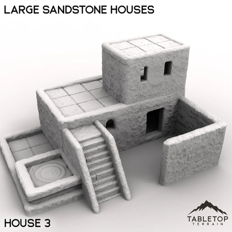 Tabletop Terrain Building Large Sandstone Houses