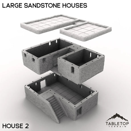 Tabletop Terrain Building Large Sandstone Houses
