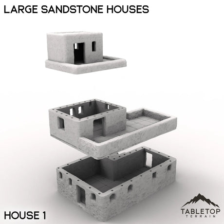 Tabletop Terrain Building Large Sandstone Houses