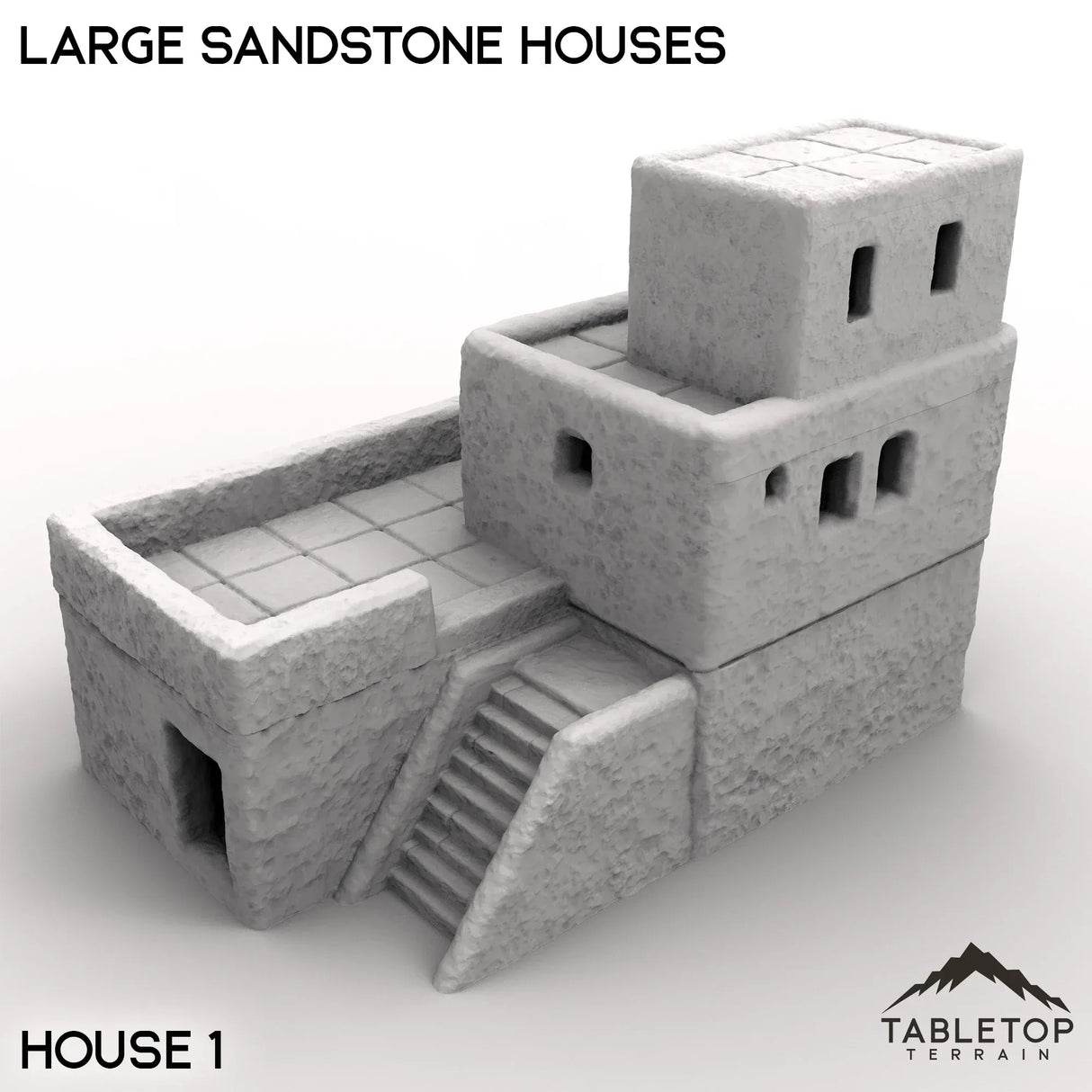 Tabletop Terrain Building Large Sandstone Houses