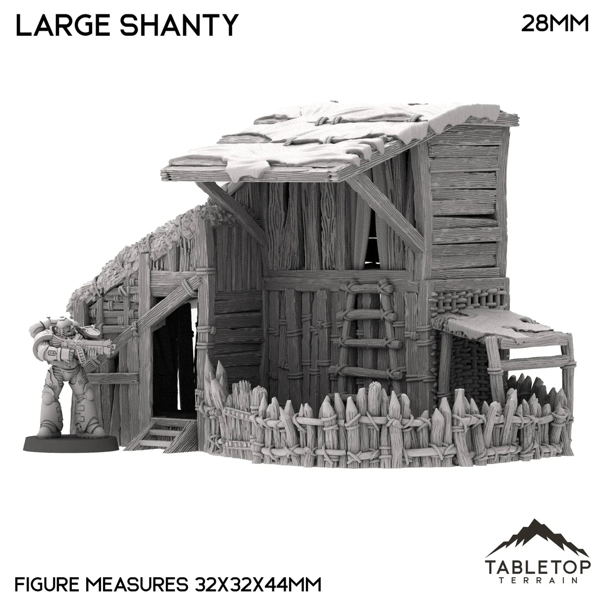 Tabletop Terrain Building Large Shanty - Country & King - Fantasy Historical Building
