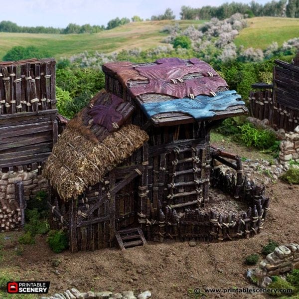 Tabletop Terrain Building Large Shanty - Country & King - Fantasy Historical Building