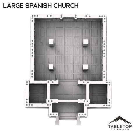 Tabletop Terrain Building Large Spanish Church - Old Wild Western Rush