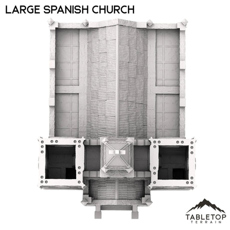 Tabletop Terrain Building Large Spanish Church - Old Wild Western Rush