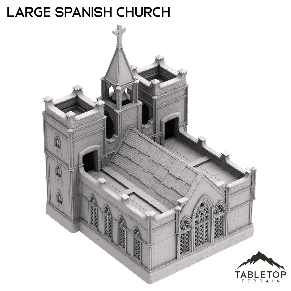 Tabletop Terrain Building Large Spanish Church - Old Wild Western Rush