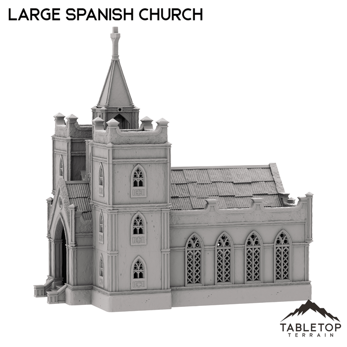 Tabletop Terrain Building Large Spanish Church - Old Wild Western Rush
