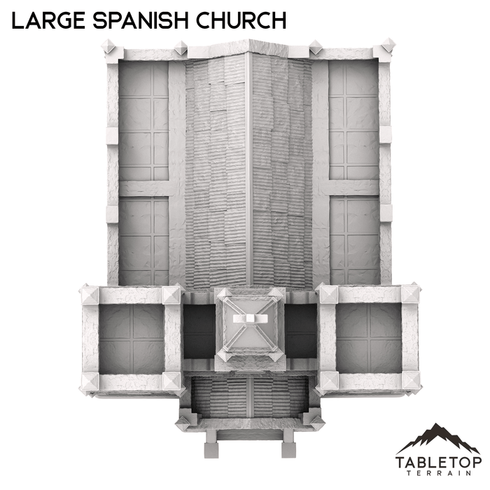 Tabletop Terrain Building Large Spanish Church - Old Wild Western Rush