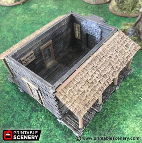 Tabletop Terrain Building Log Cabin - Wild West Building