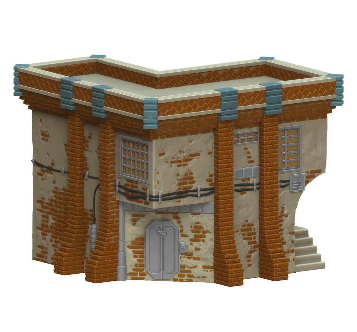 Tabletop Terrain Building Main Street Corner House - Ord Ferrum