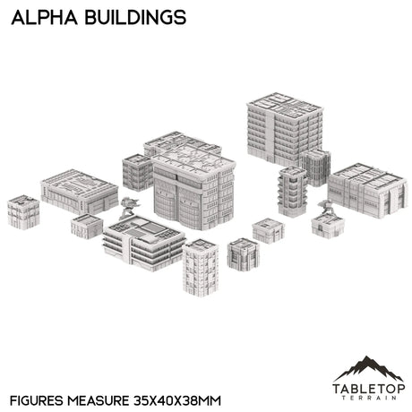 Tabletop Terrain Building Mecha City Alpha Buildings