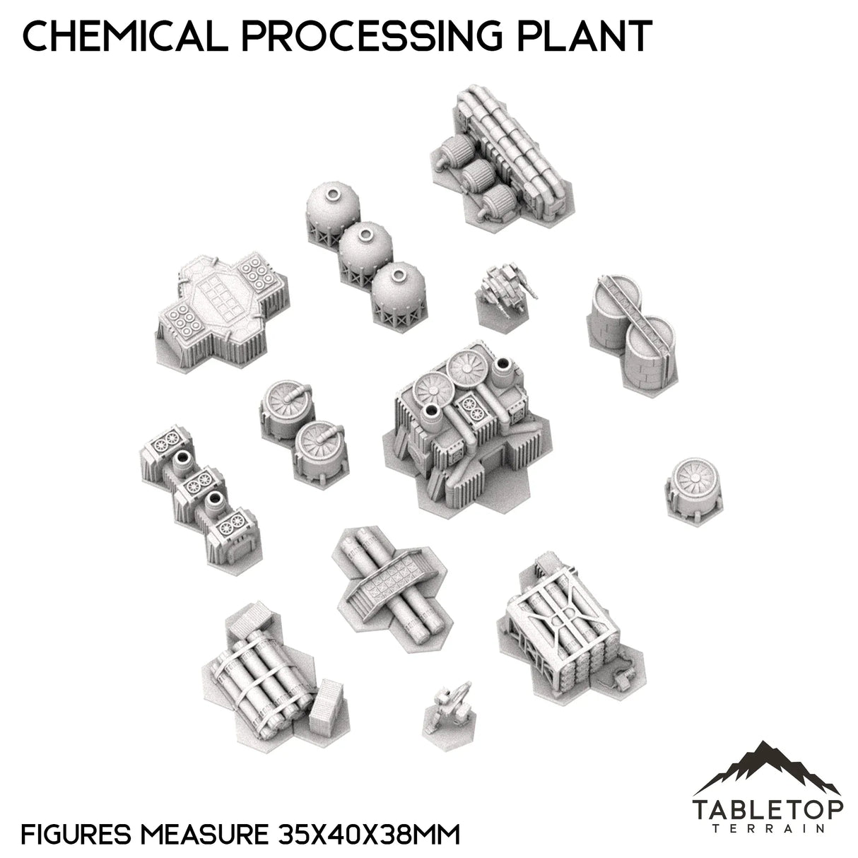 Tabletop Terrain Building Mecha City Chemical Processing Plant