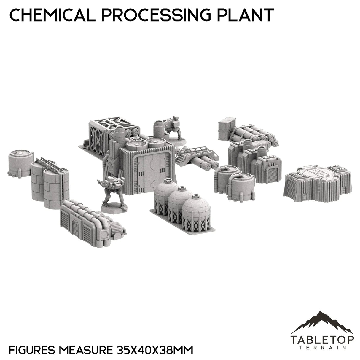 Tabletop Terrain Building Mecha City Chemical Processing Plant