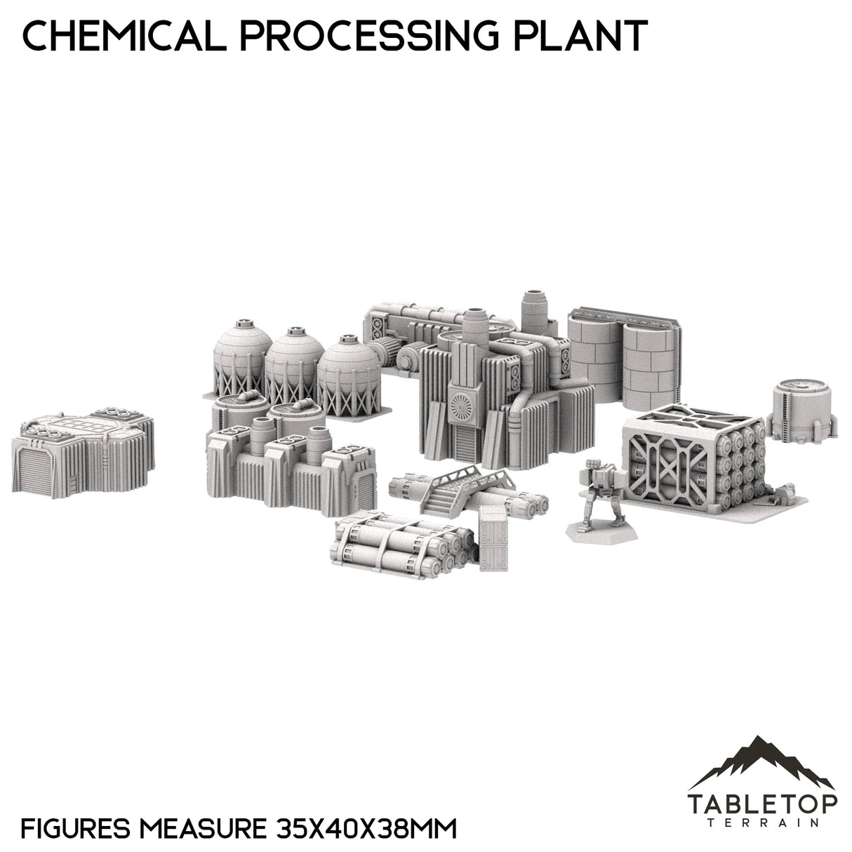 Tabletop Terrain Building Mecha City Chemical Processing Plant