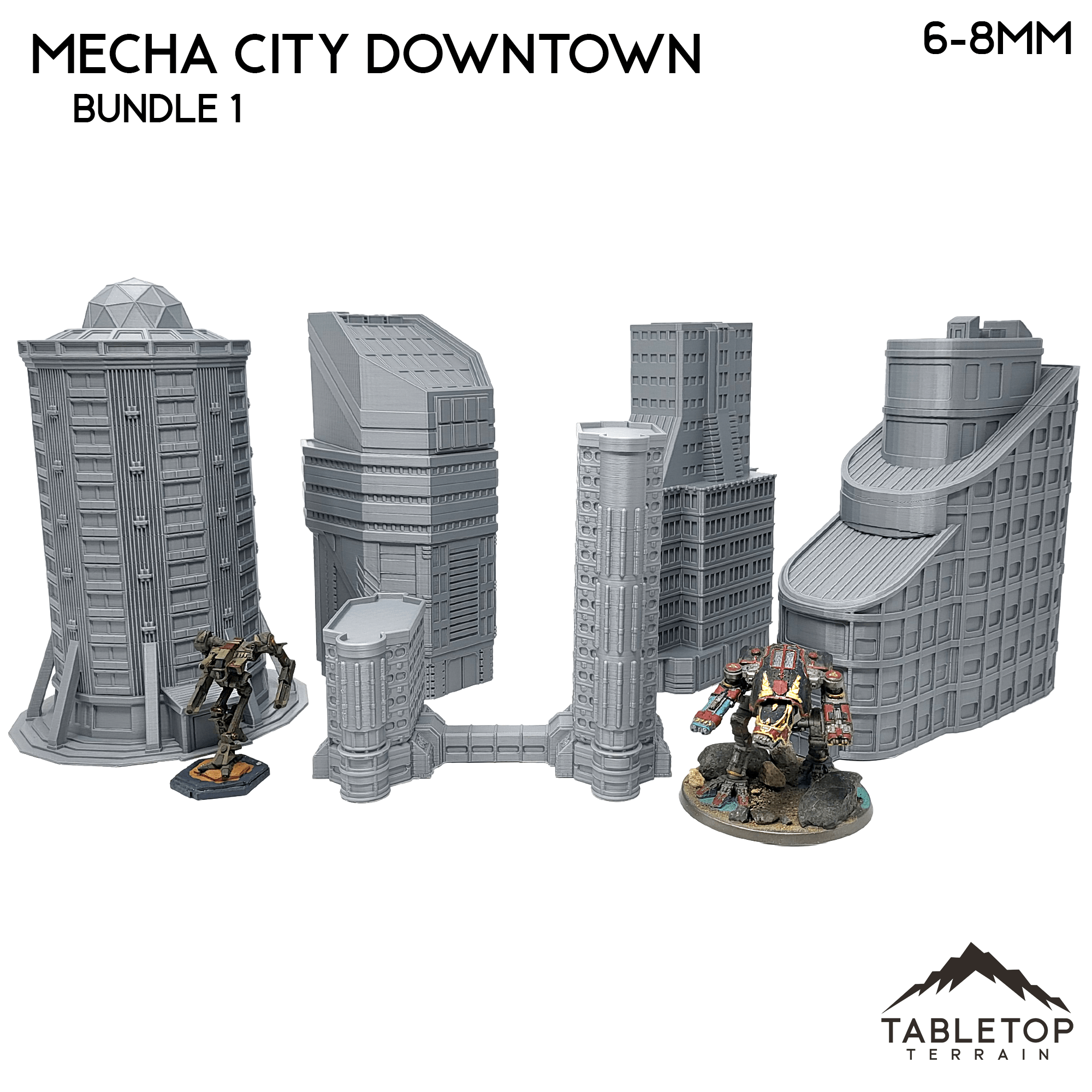 Mecha City Downtown Buildings - Bundle 1 – Tabletop Terrain