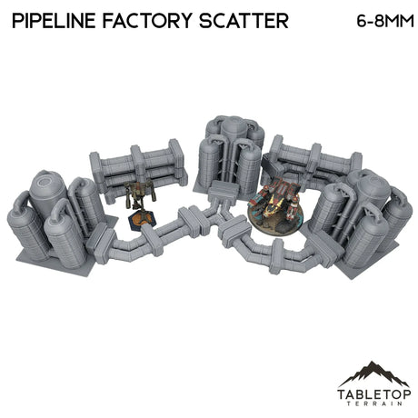 Tabletop Terrain Building Mecha City Pipeline Factory Scatter
