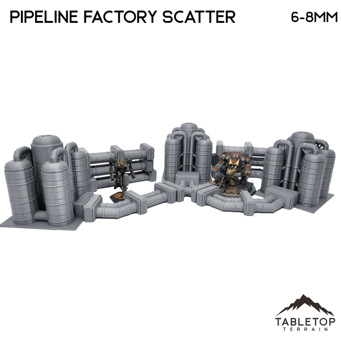 Tabletop Terrain Building Mecha City Pipeline Factory Scatter