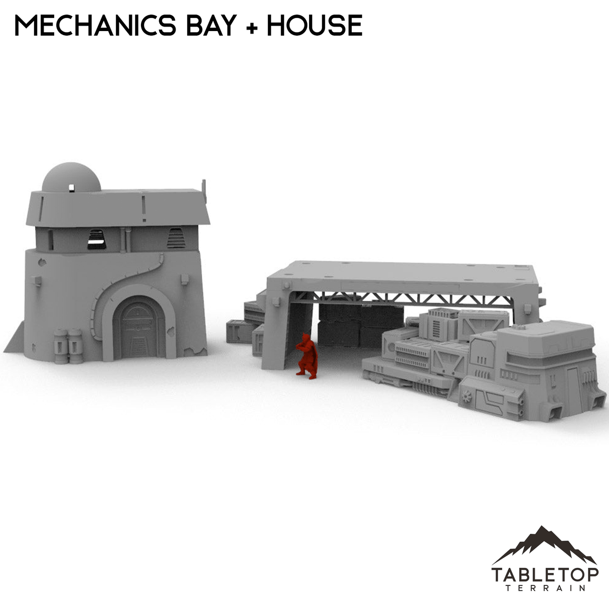 Tabletop Terrain Building Mechanics Bay + House Bundle