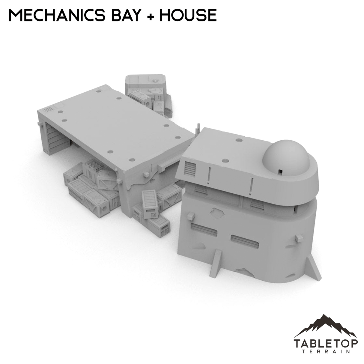 Tabletop Terrain Building Mechanics Bay + House Bundle