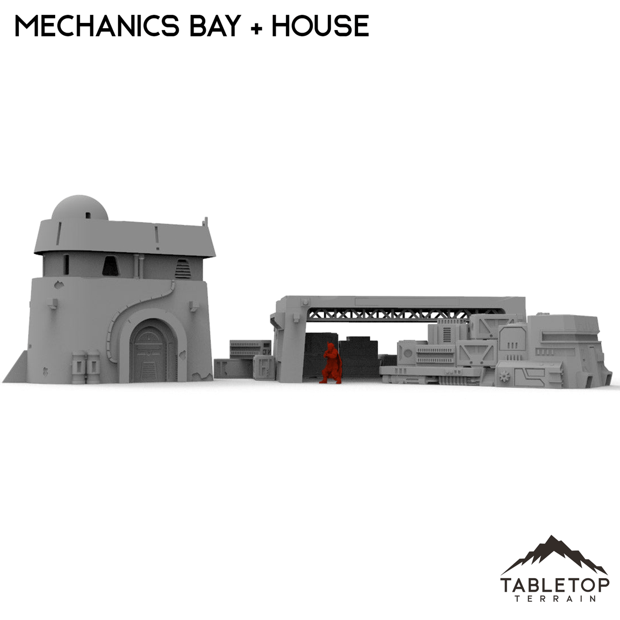 Tabletop Terrain Building Mechanics Bay + House Bundle