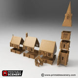 Tabletop Terrain Building Medieval Church - WWII Building