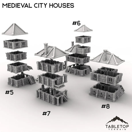Tabletop Terrain Building Medieval City Houses