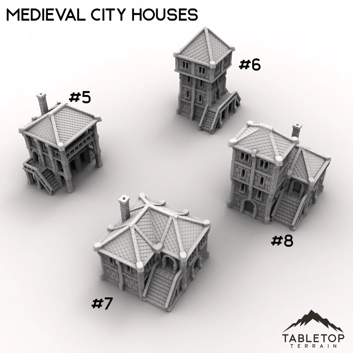 Tabletop Terrain Building Medieval City Houses