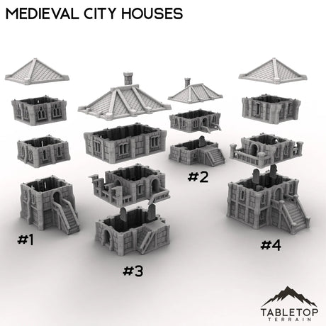 Tabletop Terrain Building Medieval City Houses